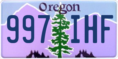 OR license plate 997IHF