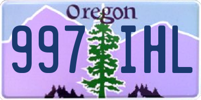 OR license plate 997IHL