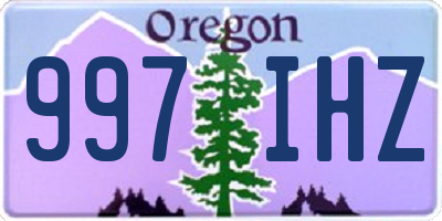 OR license plate 997IHZ