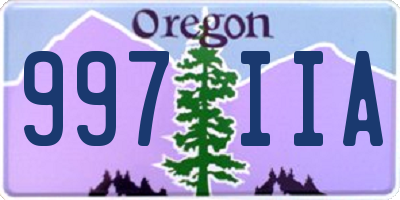 OR license plate 997IIA