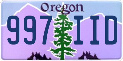 OR license plate 997IID