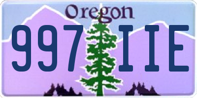 OR license plate 997IIE