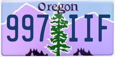 OR license plate 997IIF