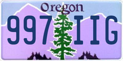 OR license plate 997IIG