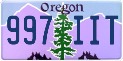 OR license plate 997IIT