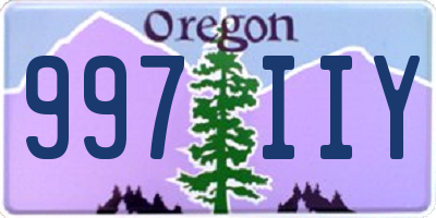 OR license plate 997IIY