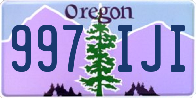 OR license plate 997IJI