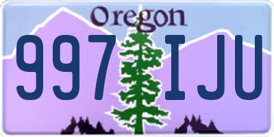 OR license plate 997IJU