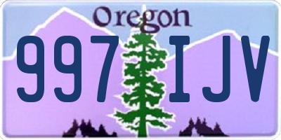 OR license plate 997IJV