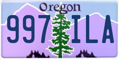 OR license plate 997ILA