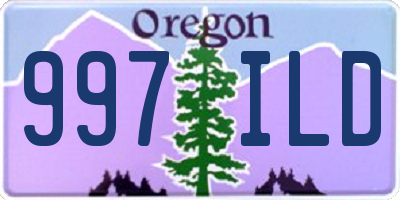 OR license plate 997ILD