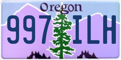 OR license plate 997ILH