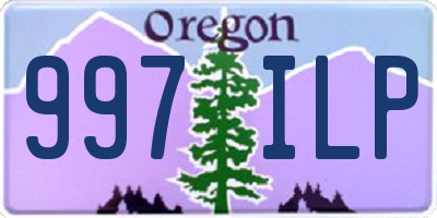 OR license plate 997ILP