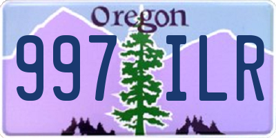 OR license plate 997ILR