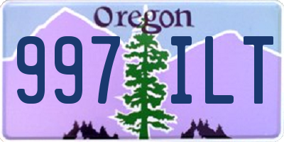 OR license plate 997ILT