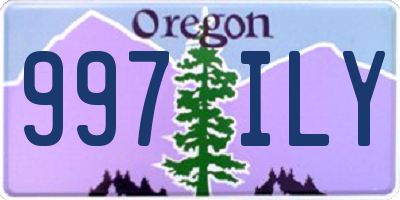 OR license plate 997ILY