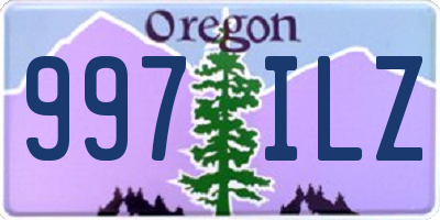 OR license plate 997ILZ