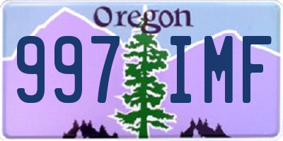 OR license plate 997IMF