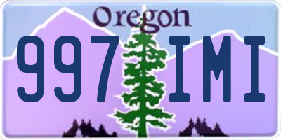 OR license plate 997IMI