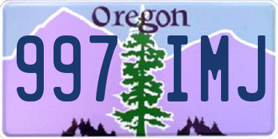 OR license plate 997IMJ