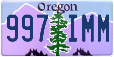 OR license plate 997IMM