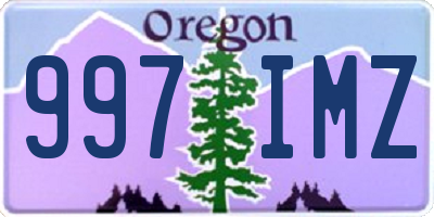 OR license plate 997IMZ