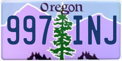 OR license plate 997INJ