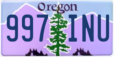 OR license plate 997INU