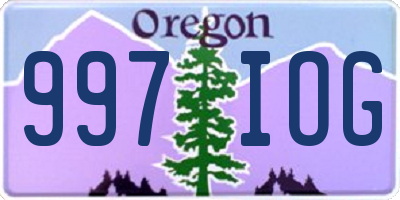 OR license plate 997IOG