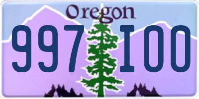 OR license plate 997IOO