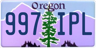 OR license plate 997IPL