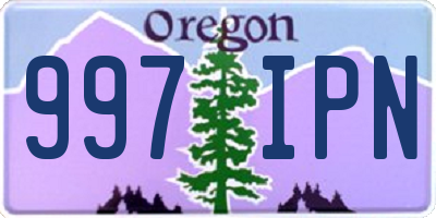 OR license plate 997IPN