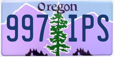 OR license plate 997IPS