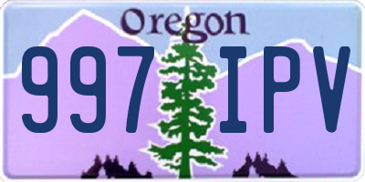 OR license plate 997IPV