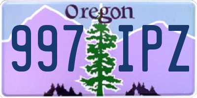 OR license plate 997IPZ