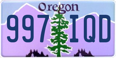 OR license plate 997IQD