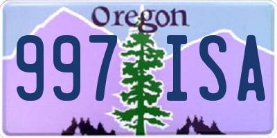 OR license plate 997ISA