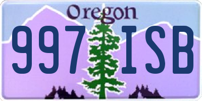 OR license plate 997ISB