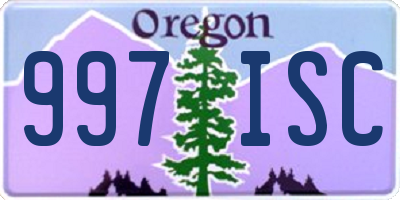 OR license plate 997ISC