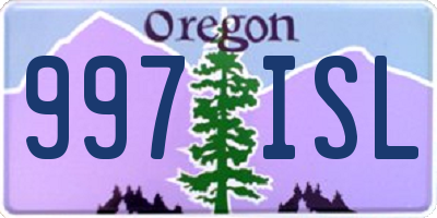 OR license plate 997ISL