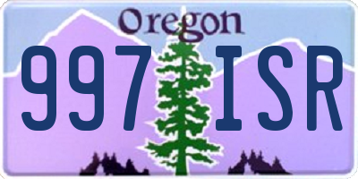 OR license plate 997ISR