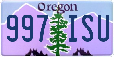 OR license plate 997ISU