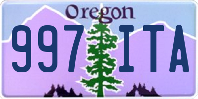 OR license plate 997ITA