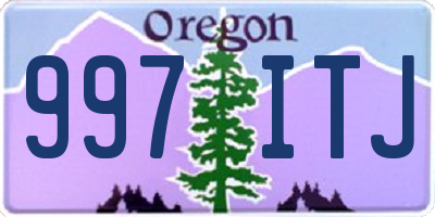 OR license plate 997ITJ