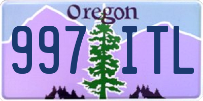 OR license plate 997ITL