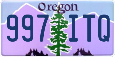 OR license plate 997ITQ