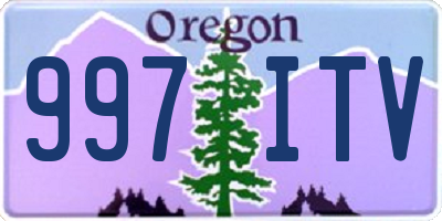 OR license plate 997ITV