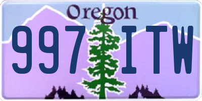 OR license plate 997ITW