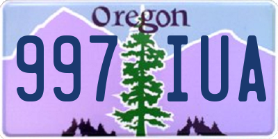 OR license plate 997IUA