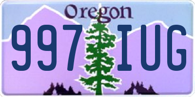 OR license plate 997IUG